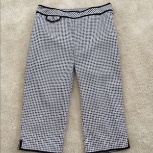 Black and white capris